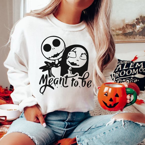 Tops - Nightmare Before Christmas Sweatshirt Meant To Be, Halloween Sweatshirt